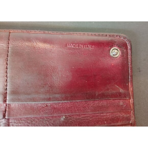 Vintage Prada Leather Wallet, Magenta Purple, Bow, Snap Close Italy READ - Picture 7 of 11